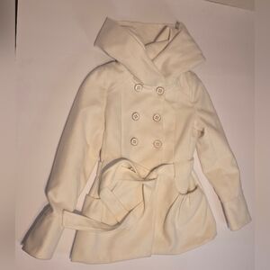 RW&CO Double-Breasted Hooded Peacoat Womens XS